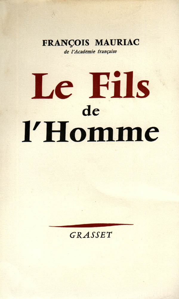 Kniha Le fils de l'homme François Mauriac