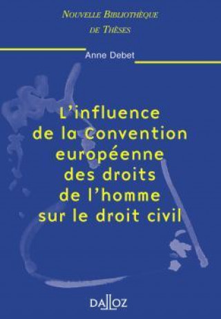 Carte L'influence de la Convention européenne des droits de l'homme sur le droit civil - Tome 15 Anne Debet