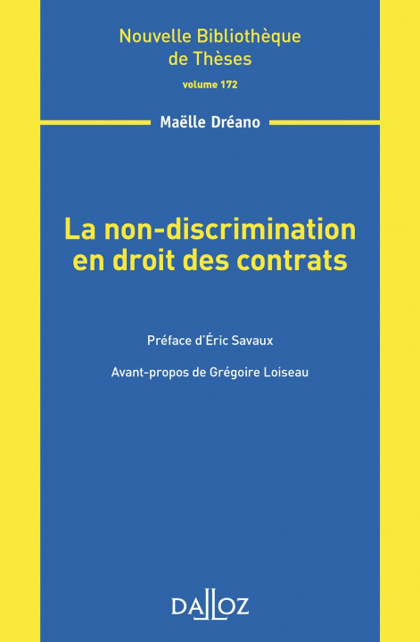 Carte La non-discrimination en droit des contrats - Volume 172 Maëlle Dréano