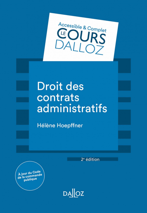 Carte Droit des contrats administratifs. 2e éd. Hélène Hoepffner