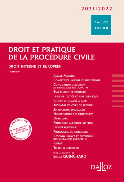 Kniha Droit et pratique de la procédure civile 2021/2022. 10e éd. - Droit interne et européen Frédérique Ferrand