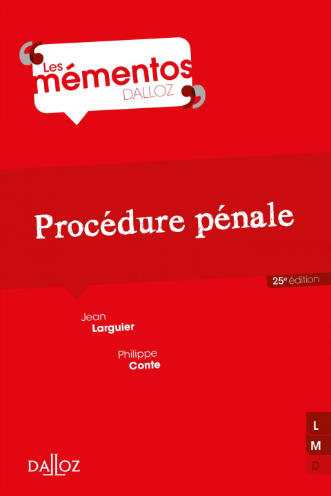 Kniha Procédure pénale. 25e éd. Jean Larguier