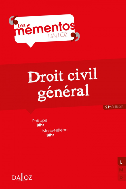 Carte Droit civil général. 21e éd. Philippe Bihr