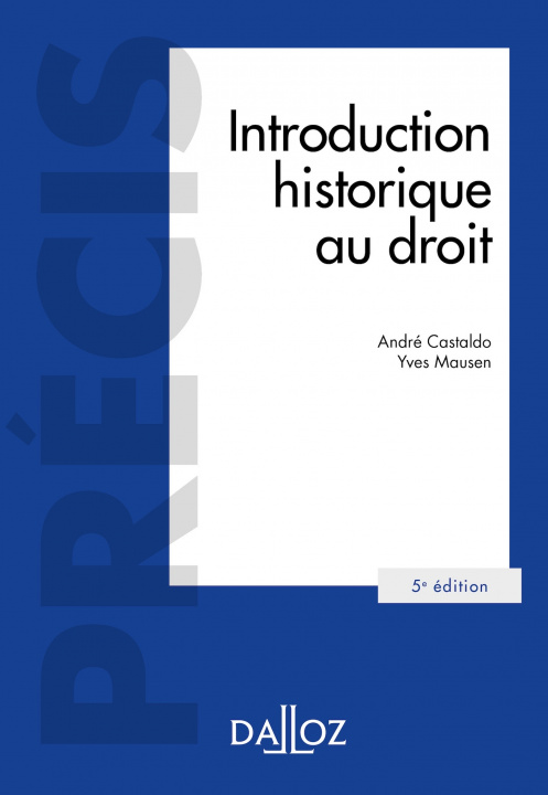 Книга Introduction historique au droit. 5e éd. André Castaldo