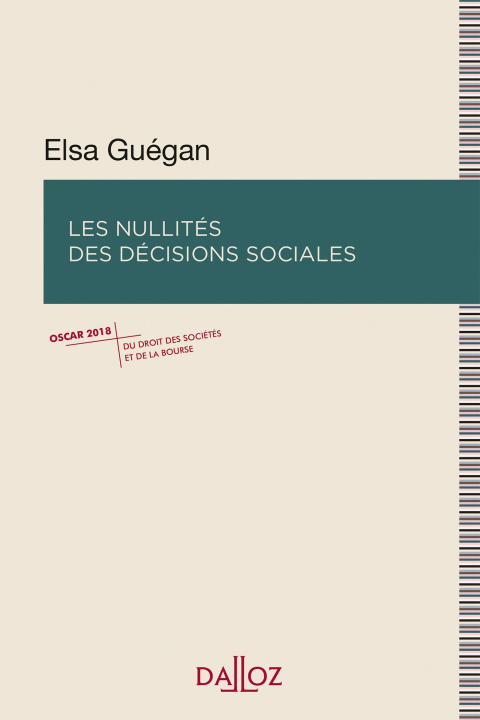 Книга Les nullités des décisions sociales Elsa Guégan