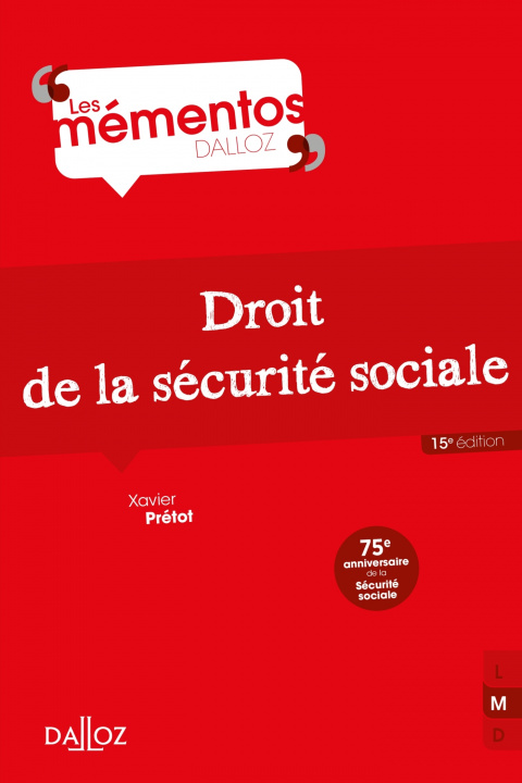 Carte Droit de la sécurité sociale. 15e éd. Xavier Prétot