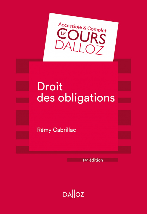Kniha Droit des obligations. 14e éd. Rémy Cabrillac