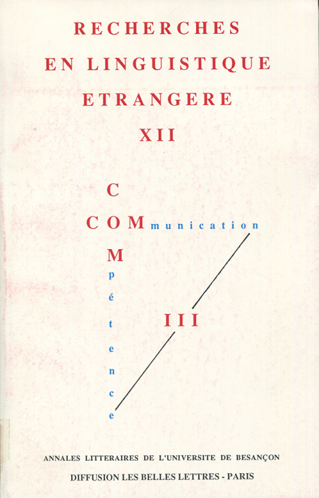 Libro Compétence de communication Chabanne