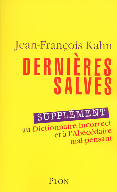 Knjiga Dernières salves Jean-François Kahn