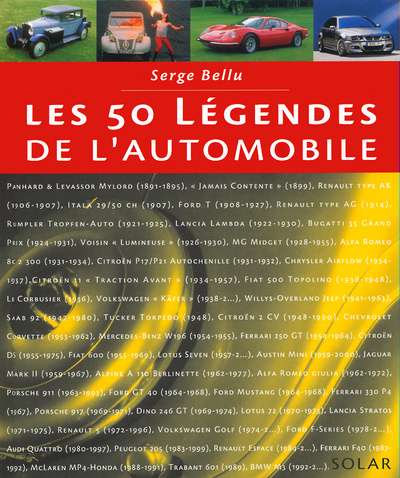Carte Les 50 légendes de l'automobile Serge Bellu
