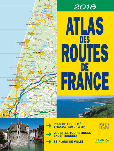 Könyv Atlas des routes de France 2018 