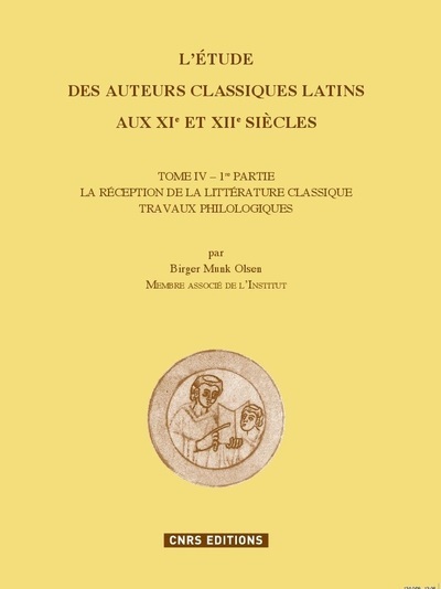 Carte Etude des auteurs classiques latins au XIe et XIIeme siècles Birger Munk Olsen