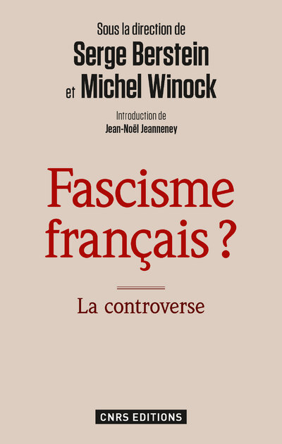 Könyv Fascisme français ? La controverse Serge Berstein