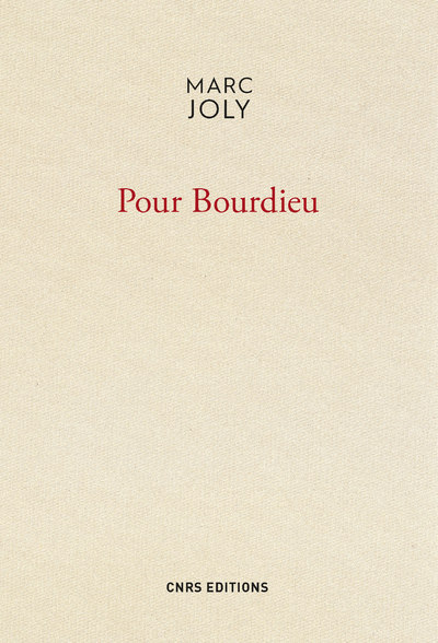 Book Pour Bourdieu Marc Joly