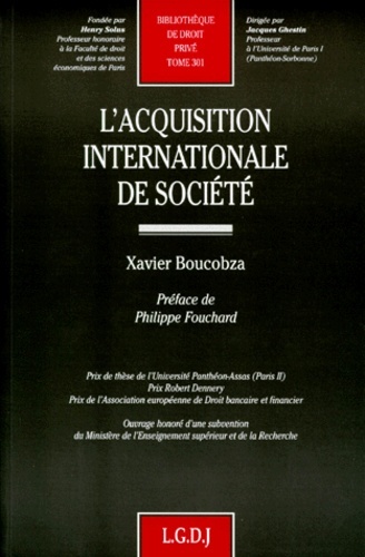 Knjiga l'acquisition internationale de société Boucobza x.