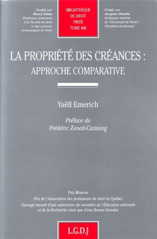 Knjiga la propriété des créances : approche comparative Emerich y.