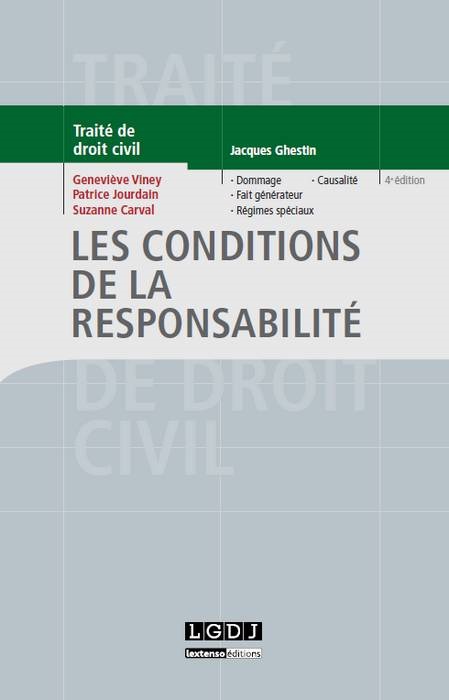Kniha les conditions de la responsabilité - 4ème édition Ghestin j.