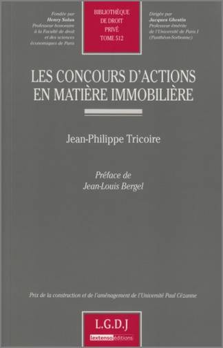 Книга les concours d'action en matière immobilière Tricoire e.
