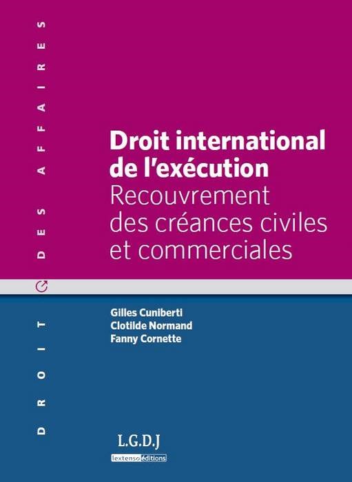 Книга droit international de l'exécution Cornette f.