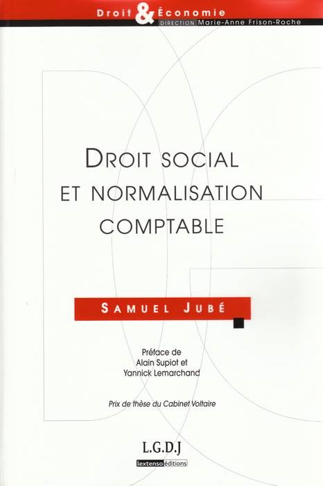 Knjiga droit social et normalisation comptable Jubé s.