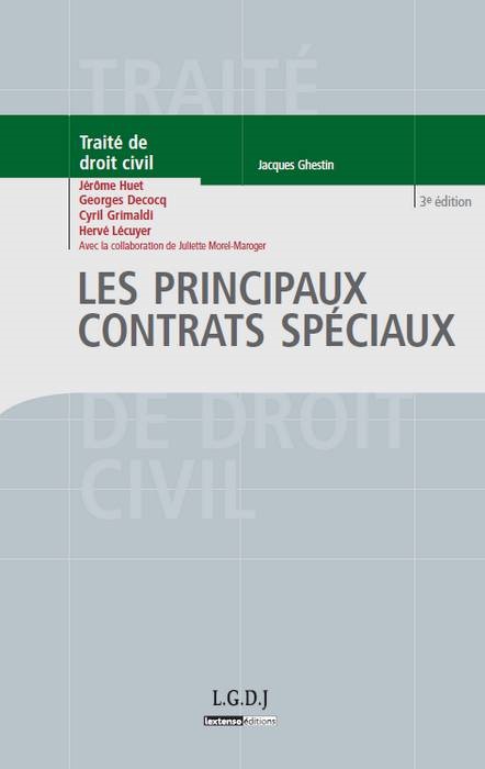 Knjiga les principaux contrats spéciaux - 3ème édition Decocq g.