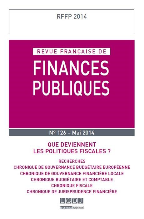 Könyv REVUE FRANÇAISE DE FINANCES PUBLIQUES N 126 - 2014 