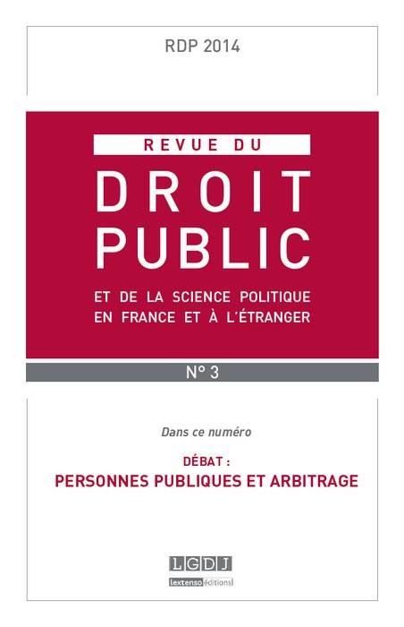 Knjiga REVUE DU DROIT PUBLIC N 3 2014 