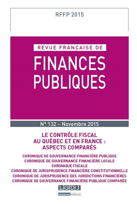 Książka REVUE FRANÇAISE DE FINANCES PUBLIQUES N 132 - 2015 