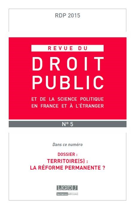 Knjiga REVUE DU DROIT PUBLIC N 5 2015 