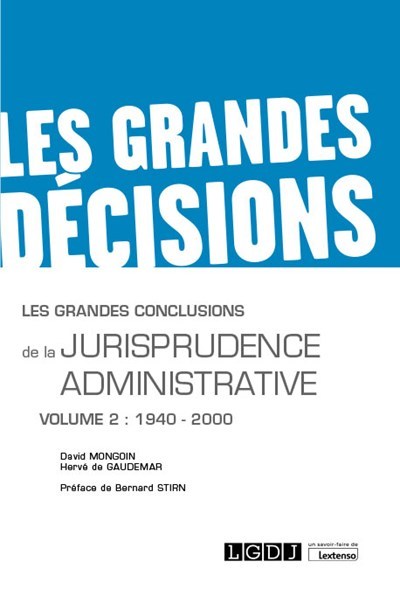 Carte Les grandes conclusions de la jurisprudence administrative Mongoin