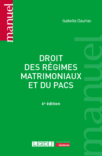Livro Droit des régimes matrimoniaux et du pacs, 6eme éd DAURIAC I.