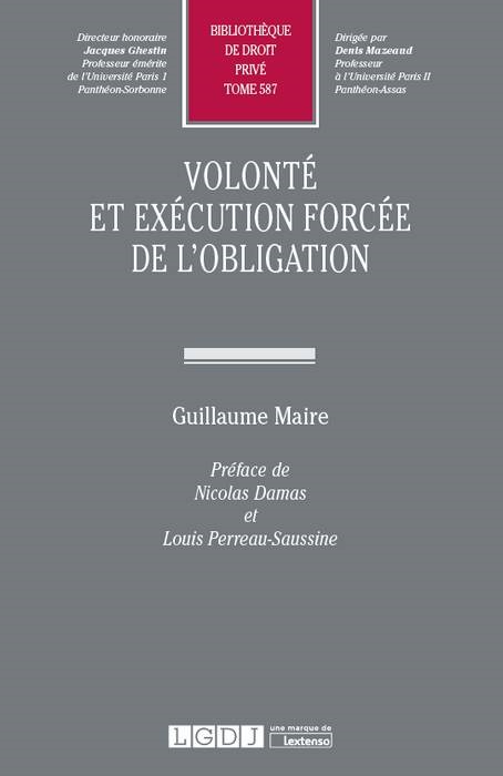 Kniha VOLONTE ET EXECUTION FORCEE DE L OBLIGATION MAIRE G.
