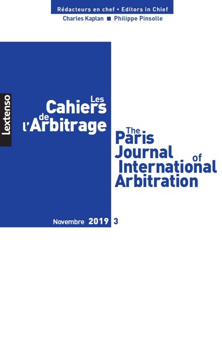 Buch LES CAHIERS DE L ARBITRAGE N 3-2019 