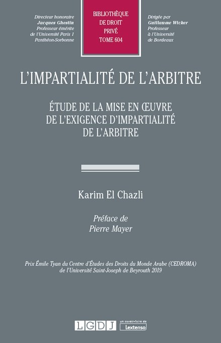 Книга L'impartialité de l'arbitre El Chazli