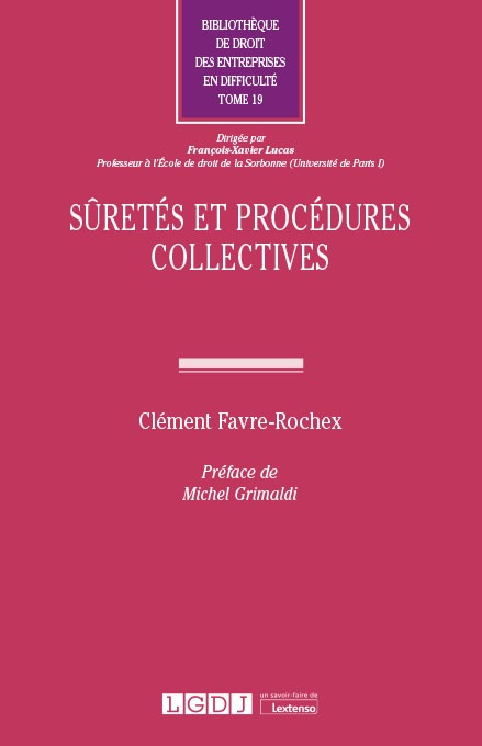 Knjiga Sûretés et procédures collectives Favre Rochex