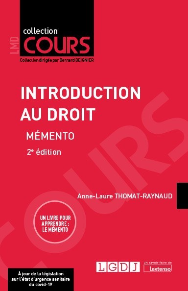 Kniha Introduction au droit Thomat-Raynaud