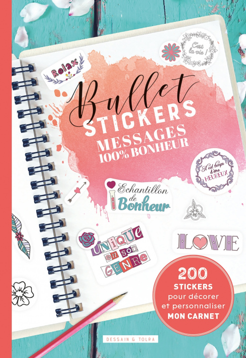 Книга Bullet stickers Messages 100 % bonheur 