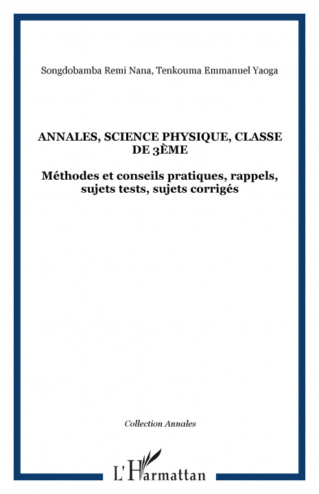 Knjiga Annales, science physique, classe de 3ème Yaoga
