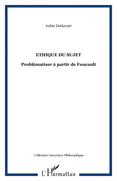 Knjiga Ethique du sujet Deckeyser