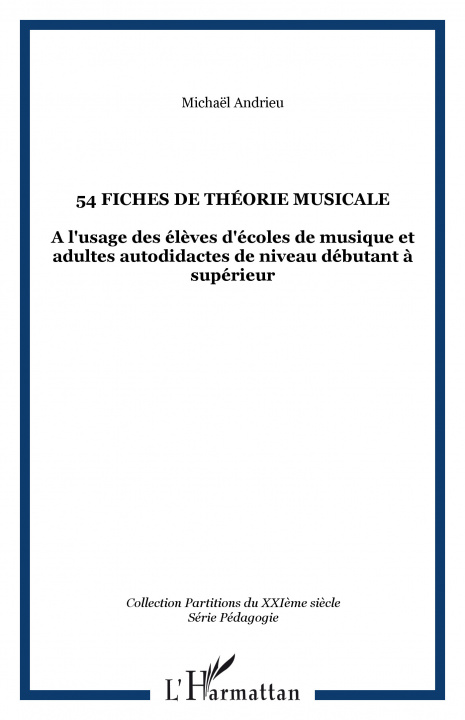Kniha 54 fiches de théorie musicale Andrieu