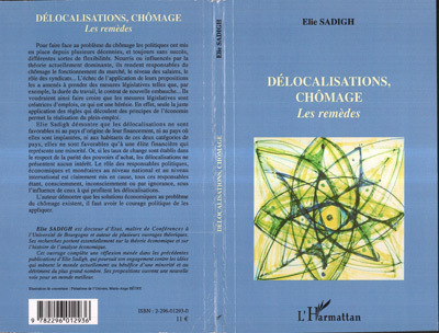 Kniha Délocalisations, chômage Sadigh