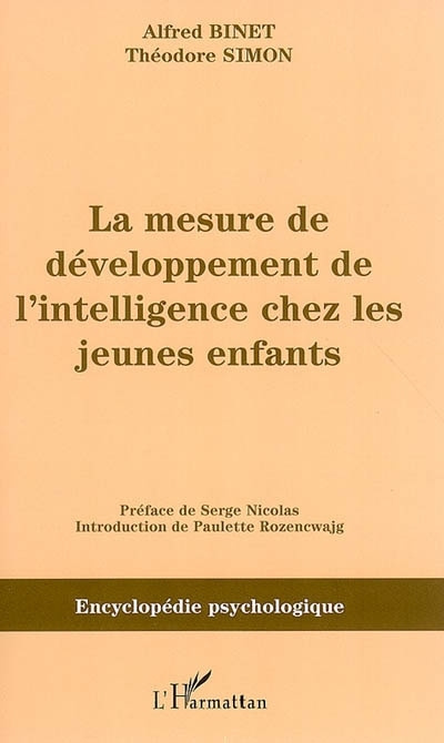 Kniha La mesure du développement de l'intelligence chez les jeunes enfants Simon