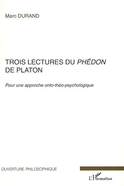 Libro Trois lectures du Phédon de Platon Durand