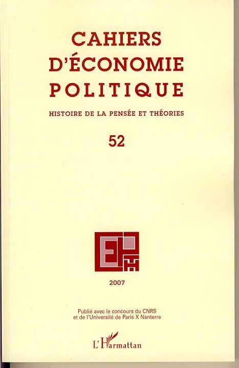 Kniha Cahiers d'économie Politique / Papers in Political Economy 