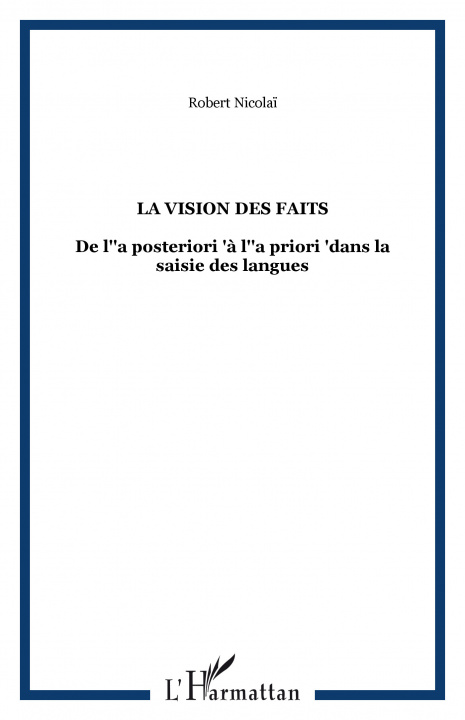 Buch La vision des faits Nicolaï