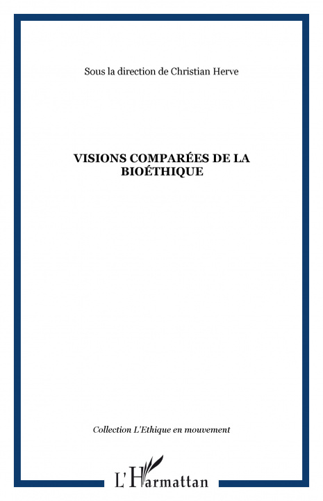 Libro Visions comparées de la bioéthique 