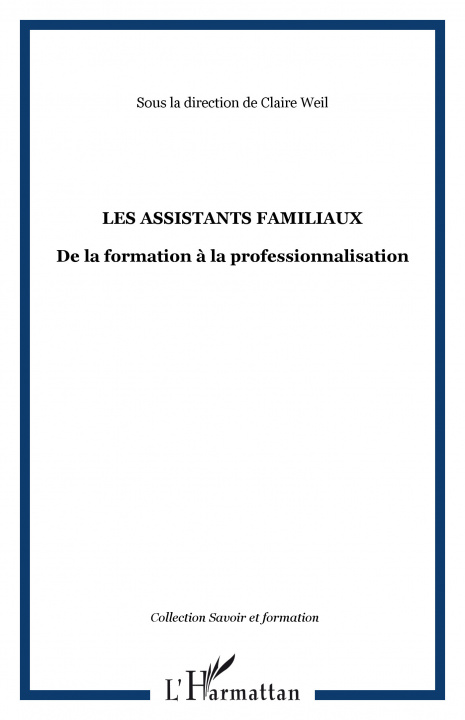 Buch Les assistants familiaux Claire Weil