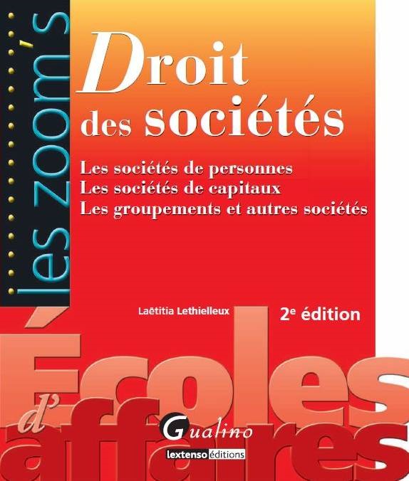 Carte droit des sociétés - 2ème édition Lethielleux l.