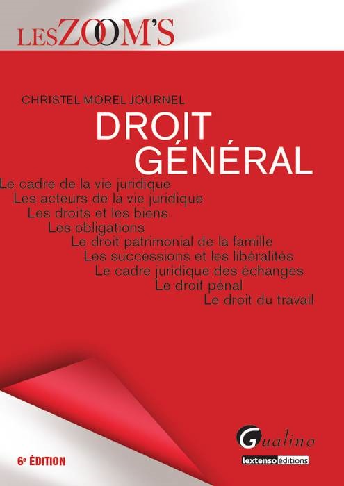 Carte DROIT GÉNÉRAL - 6ÈME ÉDITION MOREL-JOURNEL C.