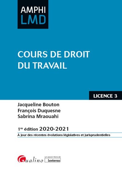 Kniha Cours de droit du travail Bouton